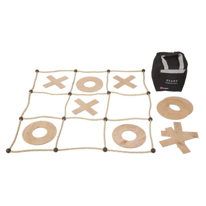 Giant Noughts & Crosses Rope - Wood